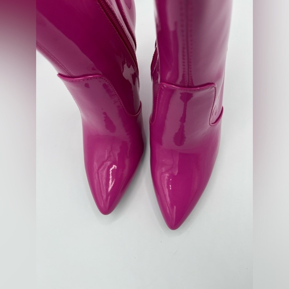 INC Womens Ibrina Patent Pull On Ankle Boots - Picture 5 of 10